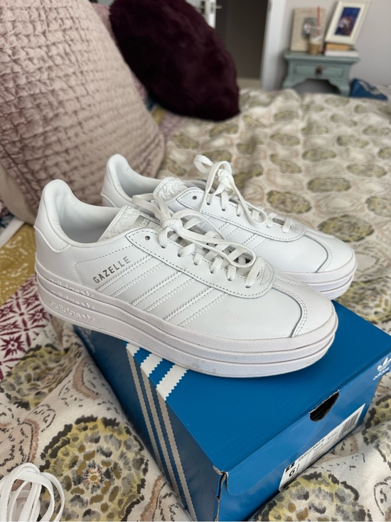 adidas Shoes - adidas Gazelle Platform Sneakers - White